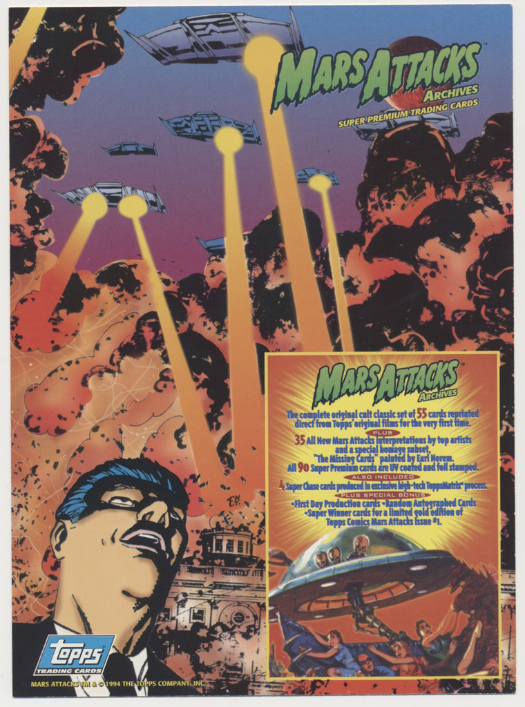 1994 Topps MARS ATTACKS Archives Uncut Promo Card (5" x 7")  #*sku37367