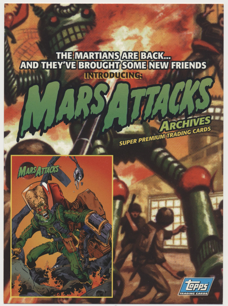 1994 Topps MARS ATTACKS Archives Uncut Promo Card (5" x 7")  #*sku37367