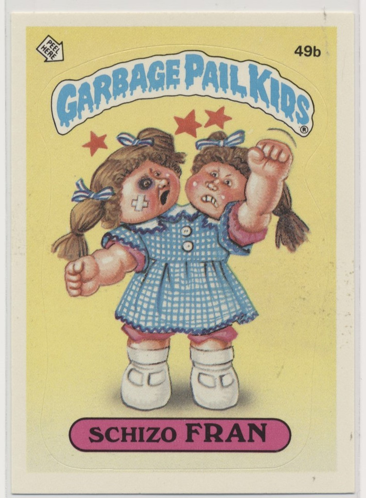 To1985pps Garbage Pail Kids Series 2  #49b Schizo Fran (Pack Fresh) TOUGH  #*sku37377