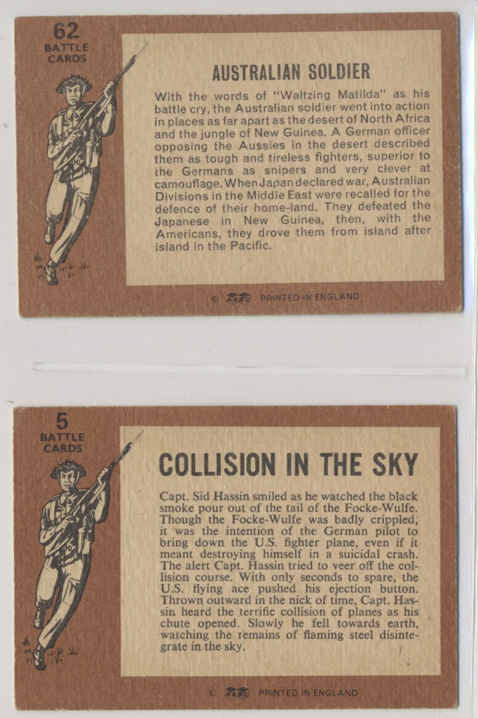 1965 A&BC England Battle Cards Lot of 20/66  #* sku37373