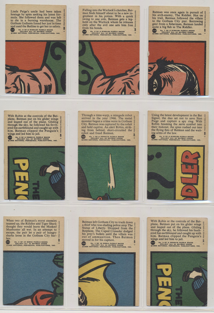1966 A&BC England Batman Red Bat Lot of 15 different plus 3 duplicates  #*sku37381
