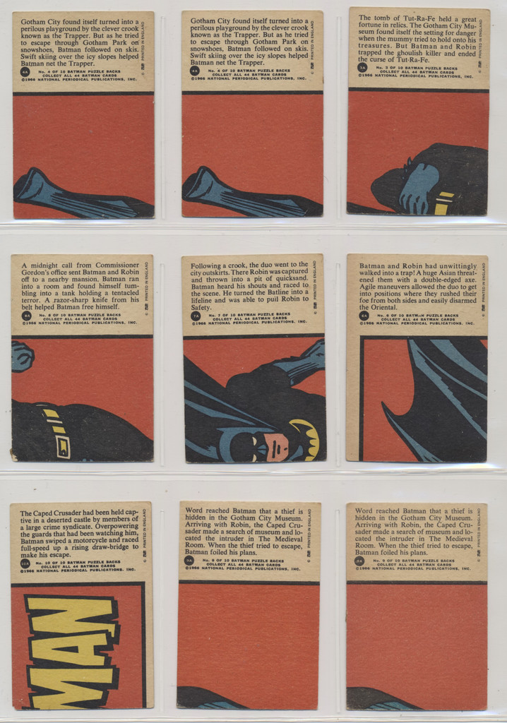 1966 A&BC England Batman Red Bat Lot of 15 different plus 3 duplicates  #*sku37381