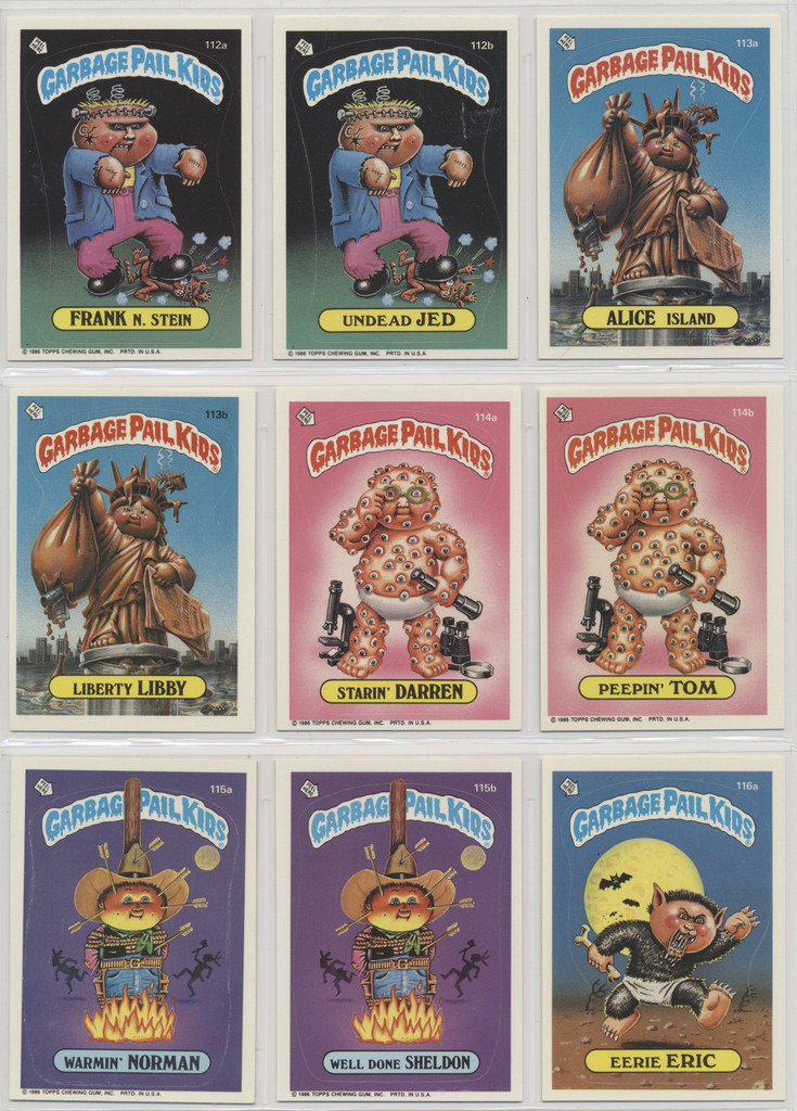 1985 Topps Garbage Pail Kids Series 3 Partial Set 79/80  #*sku37383