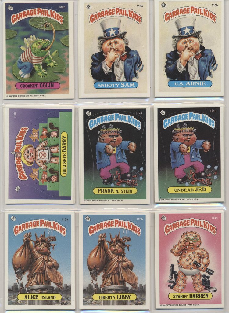1985 Topps Garbage Pail Kids Partial Set 74/80  #*sku37391