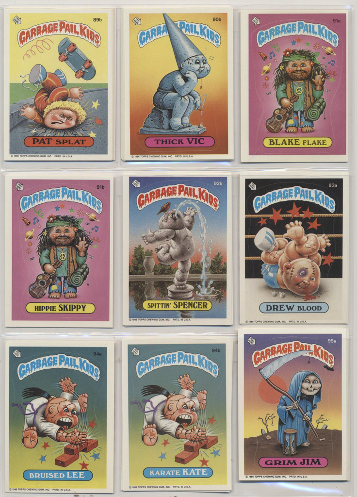 1985 Topps Garbage Pail Kids Partial Set 74/80  #*sku37391