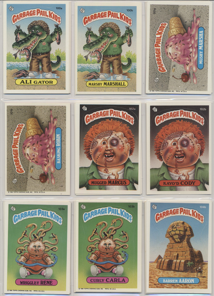 1985 Topps Garbage Pail Kids Partial Set 74/80  #*sku37391