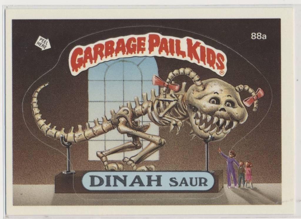 1985 Topps Garbage Pail Kids Series 3 #88a Dinah Saur TOUGH #*sku37388