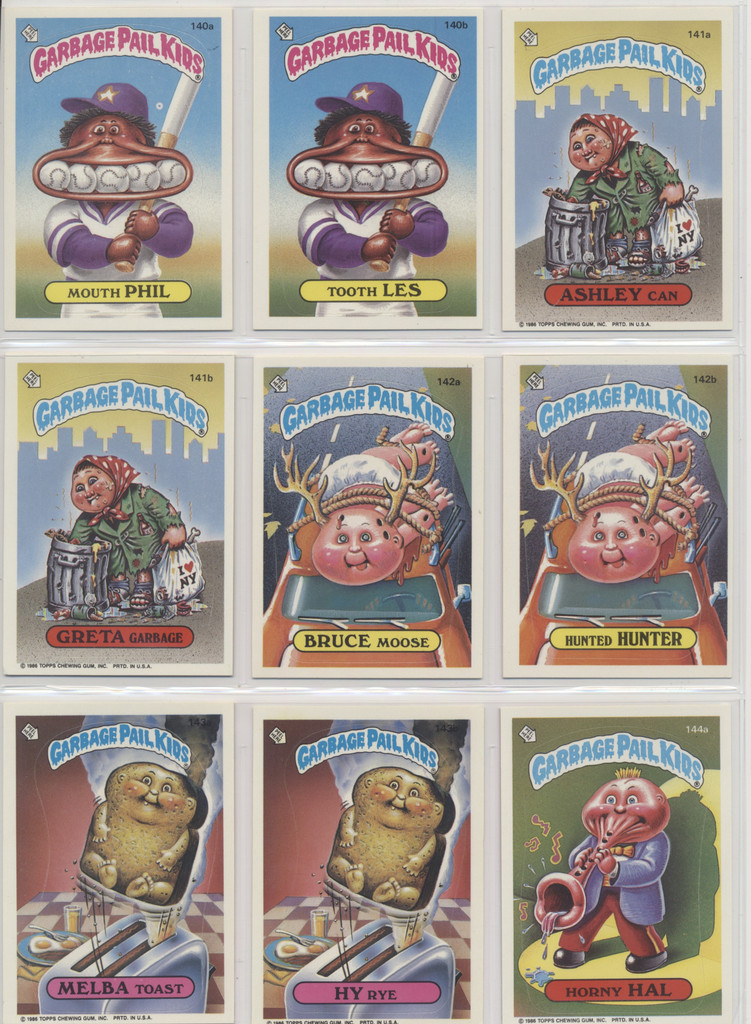 1986 Topps Garbage Pail Kids Series 4 Partial Set 72/84 High Grade #*sku37401