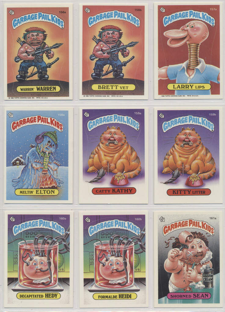 1986 Topps Garbage Pail Kids Series 4 Partial Set 72/84 High Grade #*sku37401