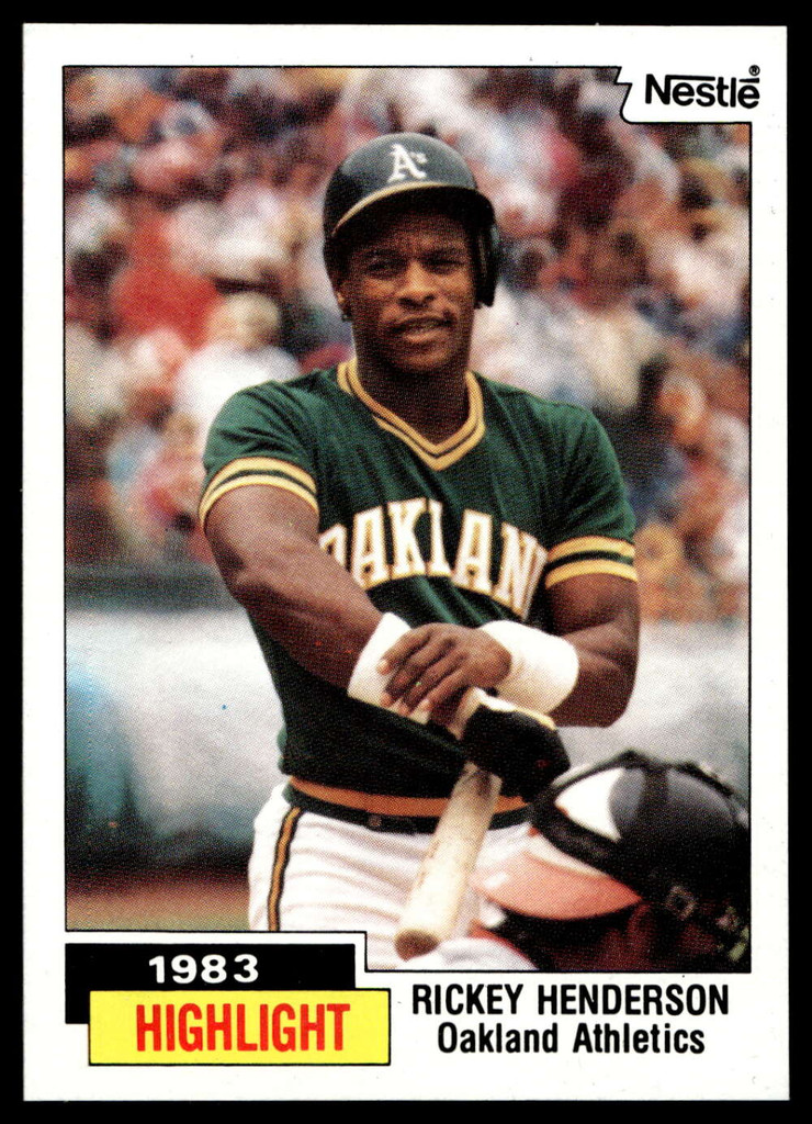 1984 Topps Nestle #2 Rickey Henderson Near Mint+ 