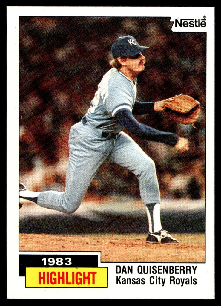 1984 Topps Nestle #3 Dan Quisenberry Near Mint+ 