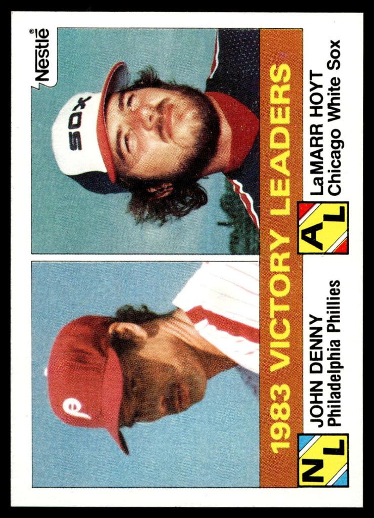 1984 Topps Nestle #135 John Denny/LaMarr Hoyt Near Mint+  ID: 524202