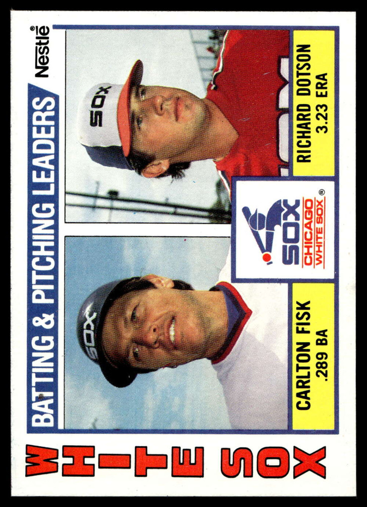 1984 Topps Nestle #216 Carlton Fisk/Richard Dotson Near Mint+ 