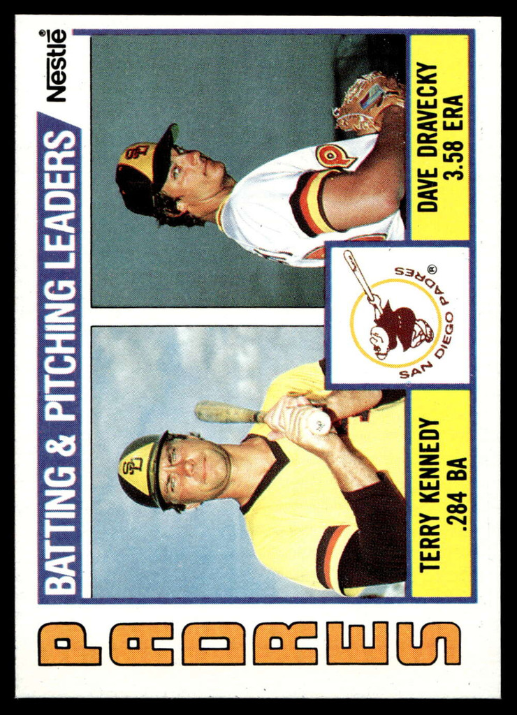 1984 Topps Nestle #366 Terry Kennedy/Dave Dravecky Near Mint+ 