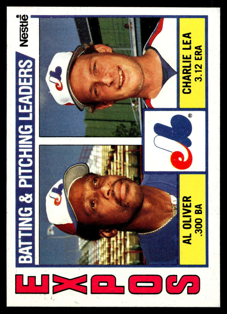 1984 Topps Nestle #516 /Al Oliver/Charlie Lea Near Mint+ 