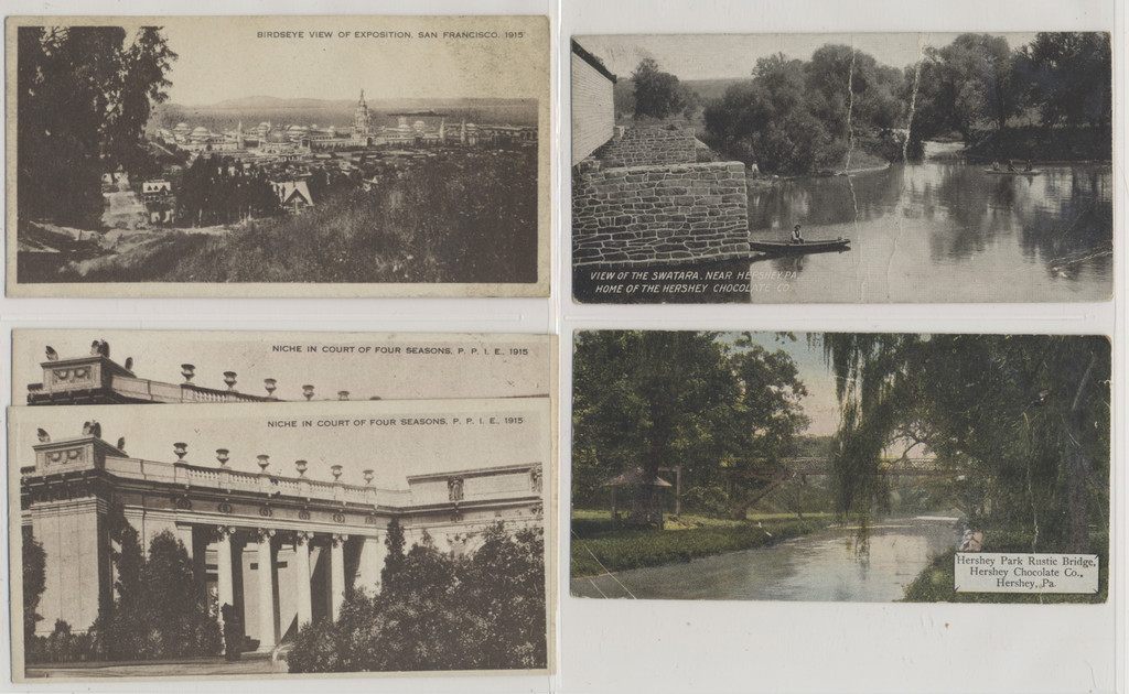 circ. 1910's E257-2 HERSHEY POSTCARDS  Hershey's  Views of Hershey Town  Lot of 8 different post cards with 1 duplicate #*sku37442