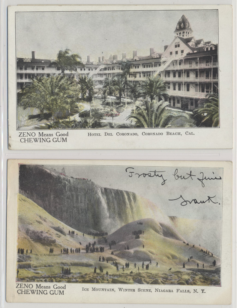 circ. 1900's Zeno Gum Post Cards with U.S. Buildings  Lot of 10 different   #*sku37444