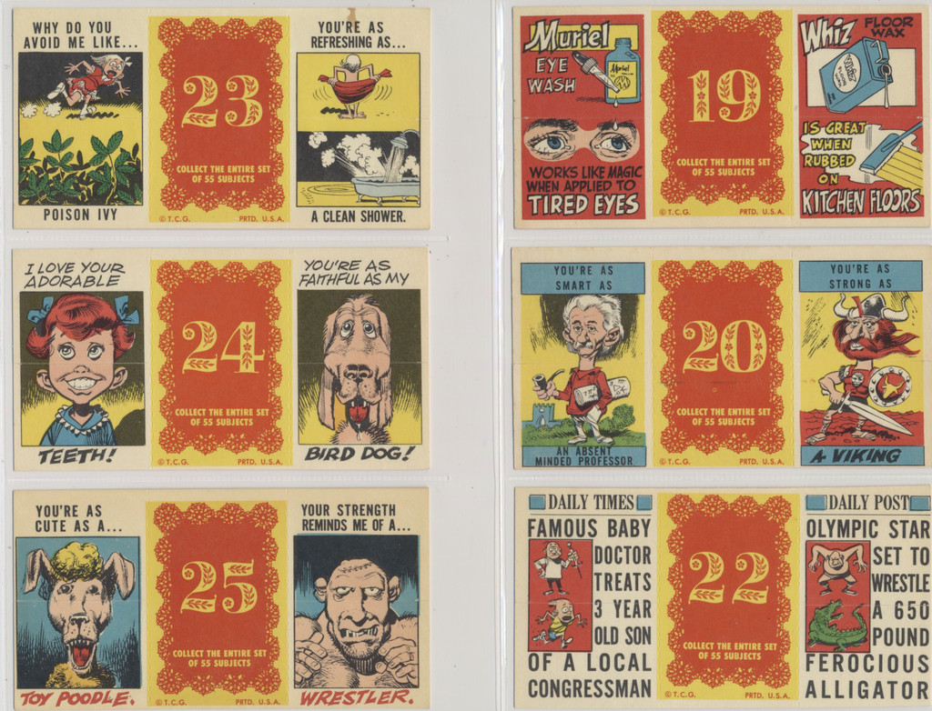 1963 Topps Valentine Foldees "Wheels" Trifold Cards  Partial Set 33/55  #*sku37456