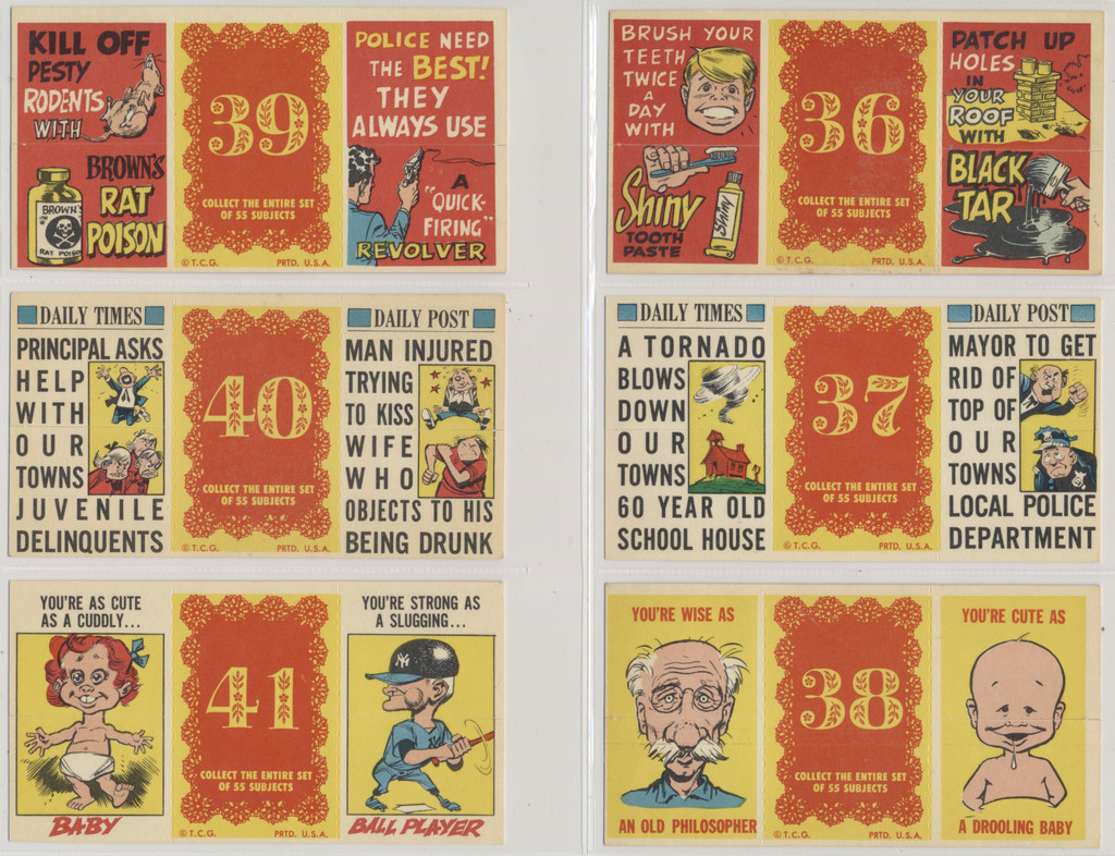 1963 Topps Valentine Foldees "Wheels" Trifold Cards  Partial Set 33/55  #*sku37456