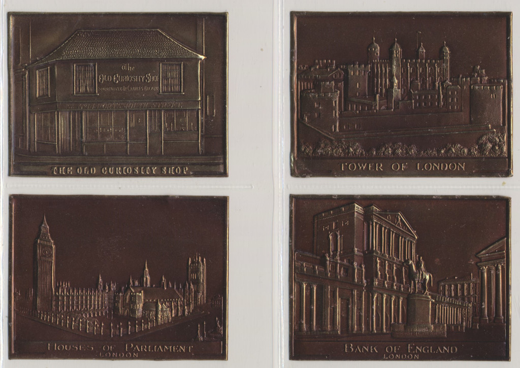 circ. 1980's England Kopper Kard Plaques  Lot of 4 different  #*sku37458