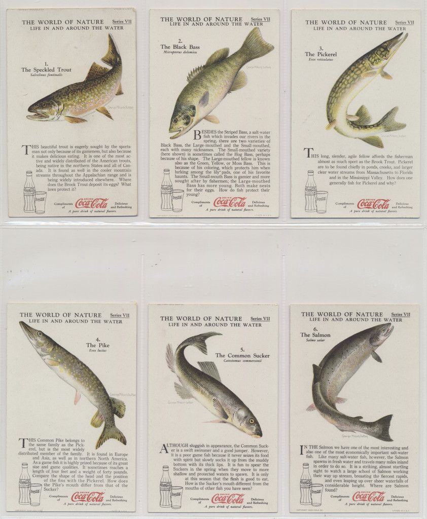 1920'S COCA-COLA F213-3 THE WORLD OF NATURE SERIES VII "LIFE IN & AROUND THE WTER"    #*sku37466