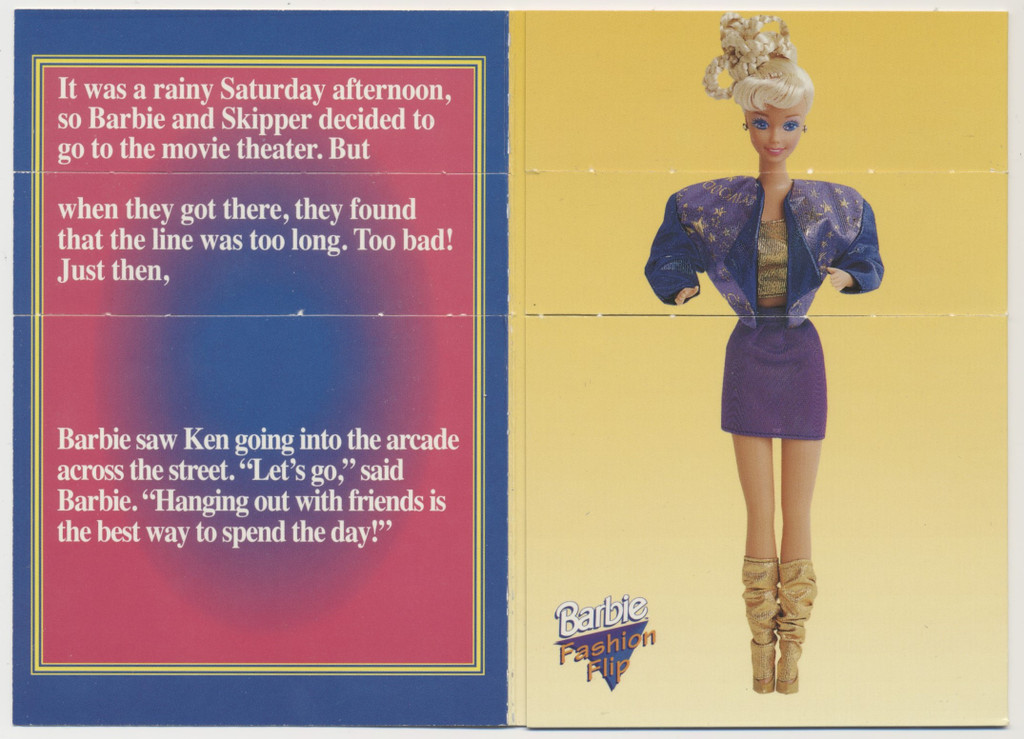 1993 Mattel Barbie Promo Trifold Card With Multiple Flaps  #*sku37470