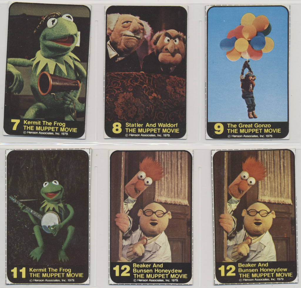 1979 Cheerio's  The Muppet Movie Numbered Cards  Lot of 5 Different plus 1 Duplicate  #*sku37490