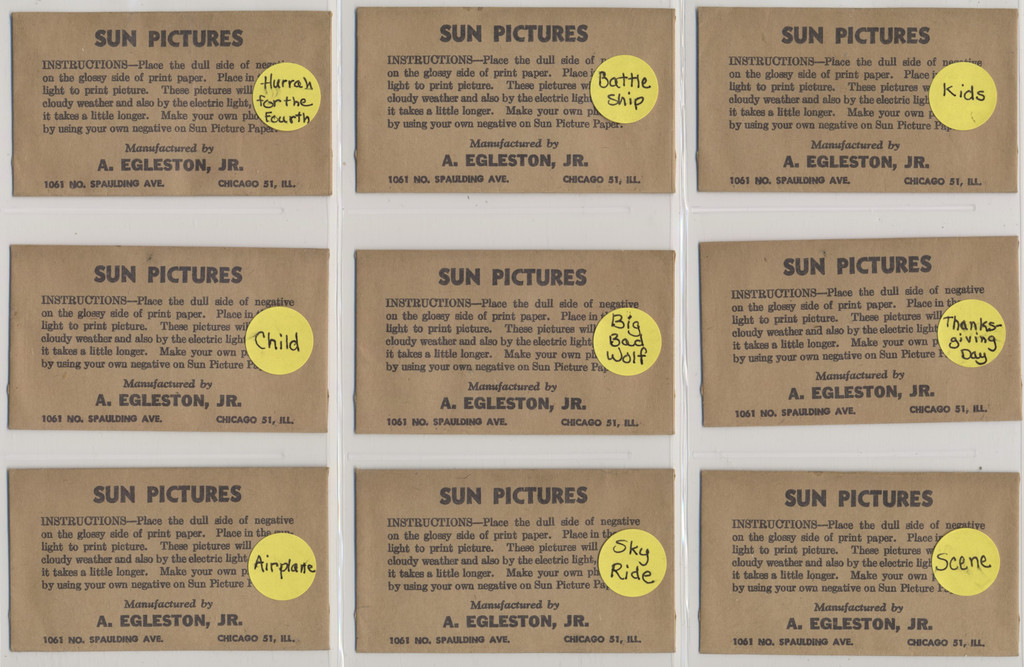 circ. 1930's W626 Sun Pictures  Lot of 9 Different Scenes  #*sku37497