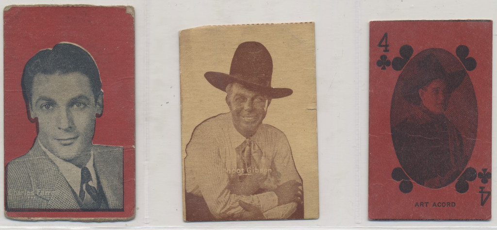 Circ. 1930's  Movie Stars: Charles Farrell, Hoot Gibson, Art Acord  Lot of 3  #*sku37500