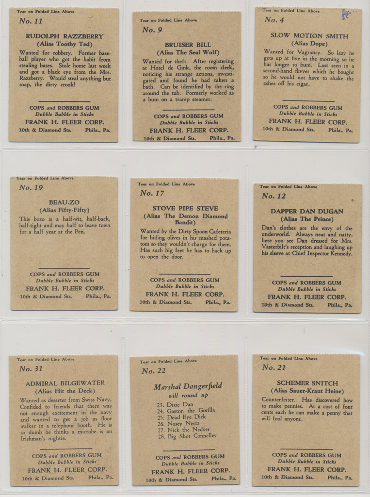 1935 R36 Cops And Robbers  Lot of 13 different cards  #*sku37523