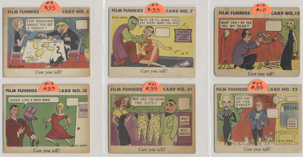 1935 Gum Inc. R48-1 Film Funnies Lot of 6/24  #*sku37528