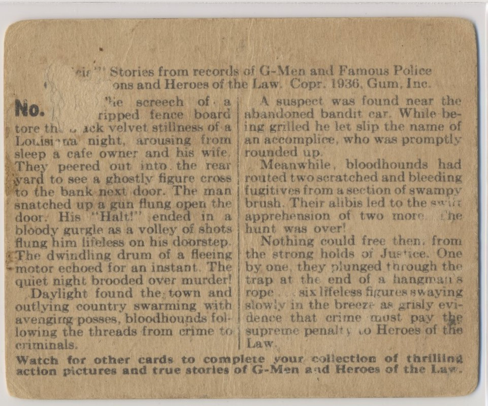 1936 R60 G-MEN & HEROES #127 THE GALLOWS  #*sku37538