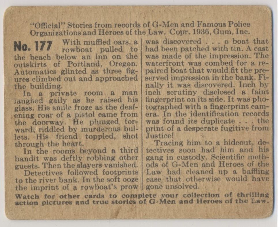 1936 R60 G-MEN & HEROES #177 A BOAT BETRAYS IT'S KILLER CREW   #*sku37541