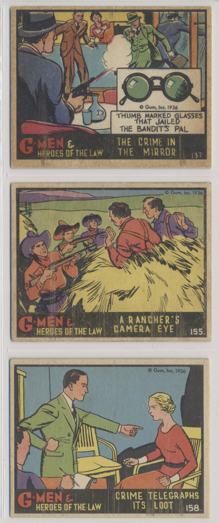 1936 R60 G-MEN & HEROES OF THE LAW (VARIATION) Lot of 3 different    #*sku37551