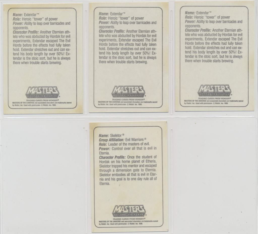 1986 Mattel  Master of the Universe  Skeletor & Extendar  Lot of 4  #*sku37558