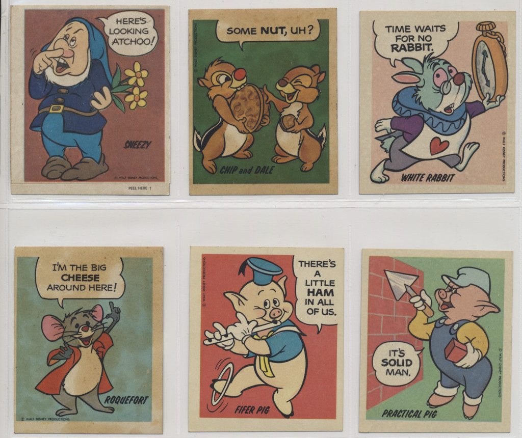circ. 1970's Disney Characters Stickers from Wonder Bread  Lot of 10 different  #*sku37559