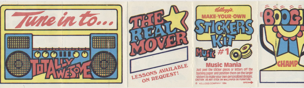 1984 Kellogg Stickers Kit Booklet Lot of 3 different  #*sku37562
