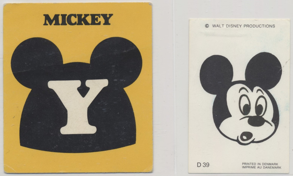 circ. 1970's Disney Mickey Mouse Puzzle Piece and Tattoo  Lot of 2  #*sku37567