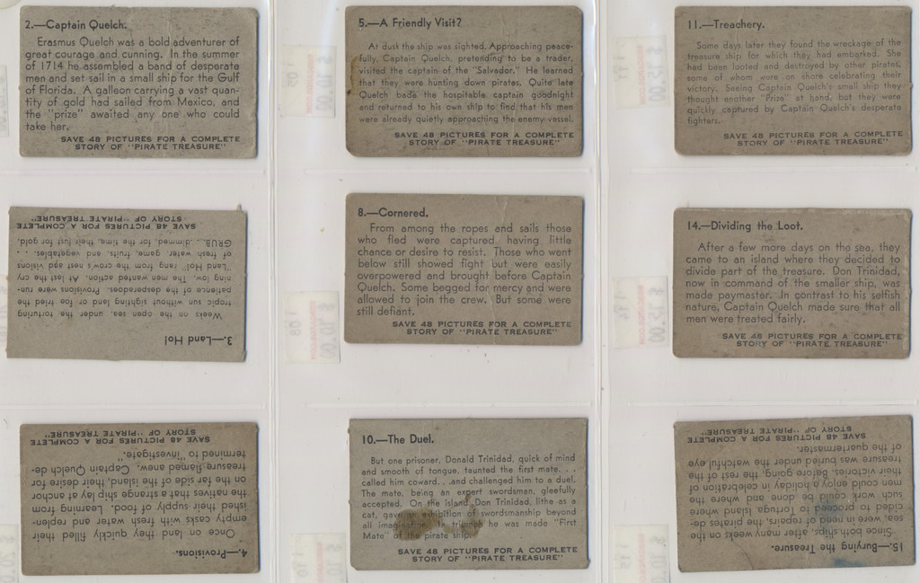 1930's R110 Holloway Pirate Treasure Lot of 24 different  #*sku37603