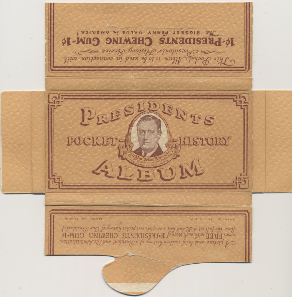 1937 Diets Gum Inc. R118 Presidents Play Bucks Album   #*sku37606