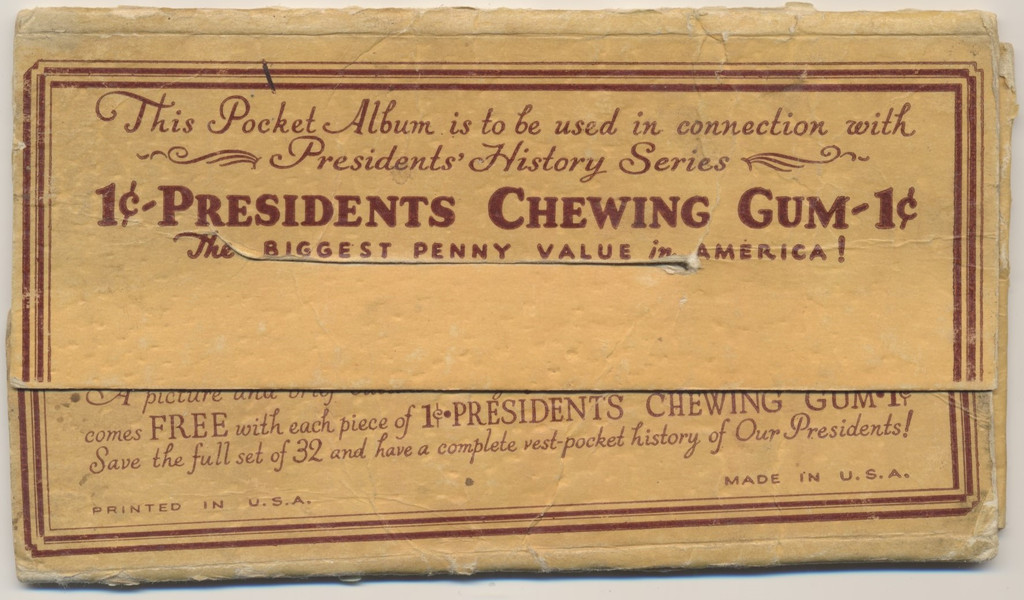 1937 Diets Gum Inc. R118 Presidents Play Bucks Album  #*sku37607