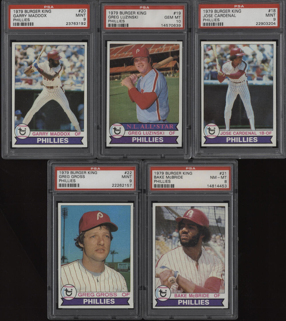 1979 Burger King Phillies Complete PSA Graded Set (23 Cards) Pete Rose Mike Schmidt