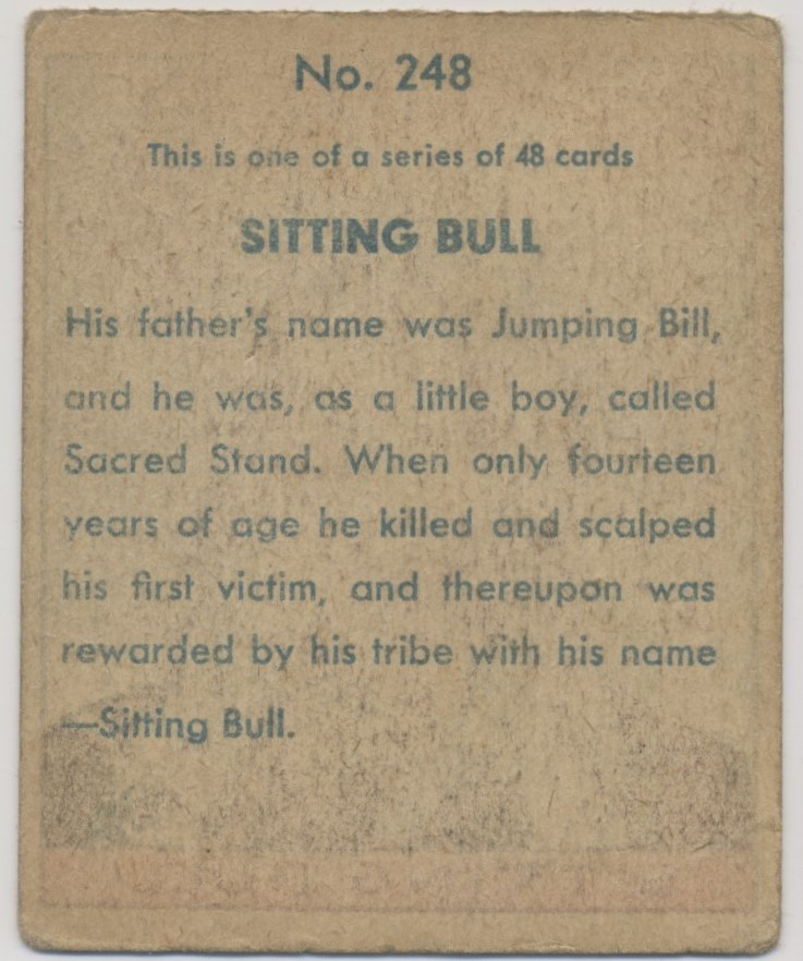 1933 R128-2 Series Of 48 Westerns #248 Sitting Bull  #*sku37622