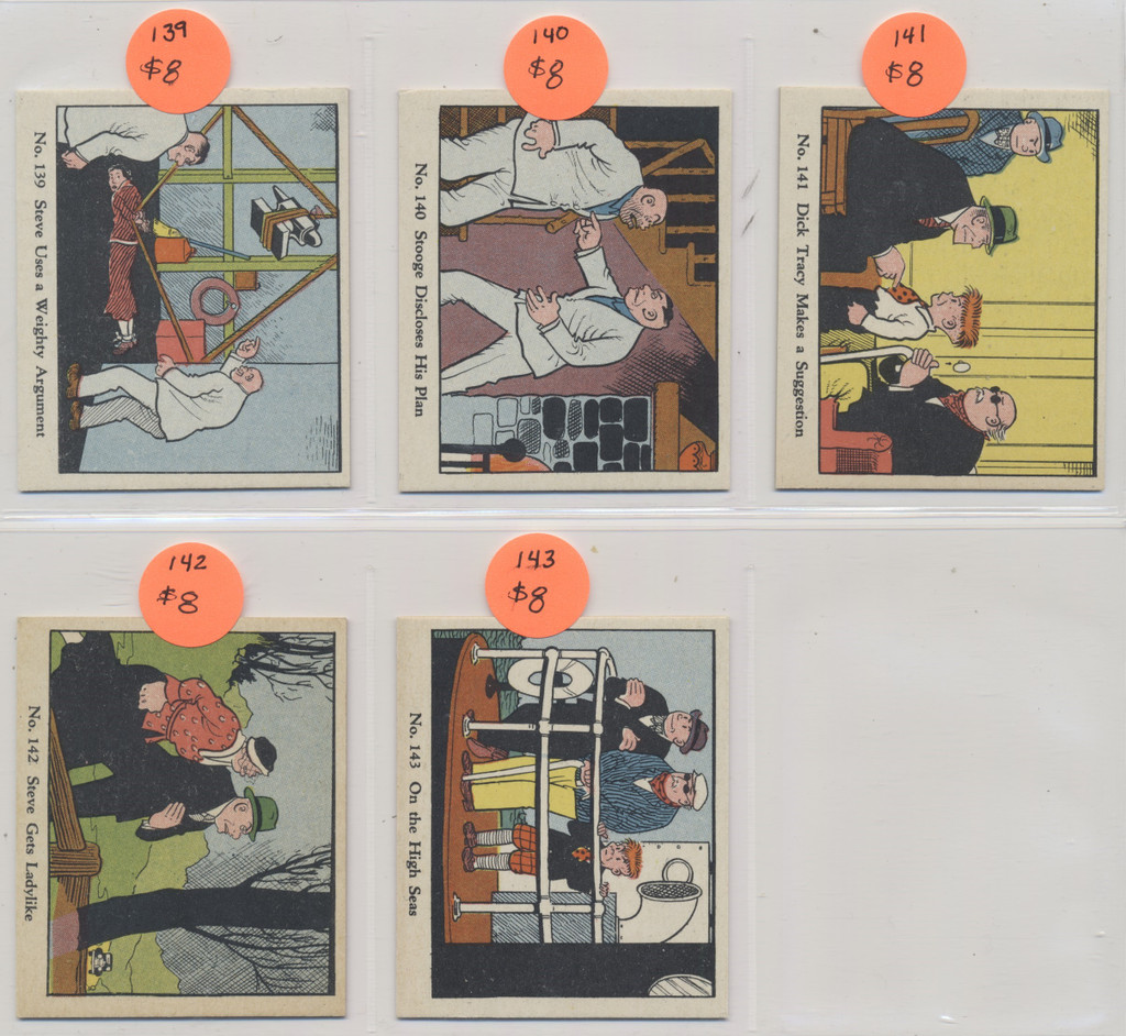 1937 R41 W.H. Johnson Dick Tracy  Partial Set 50/144  #*sku37624