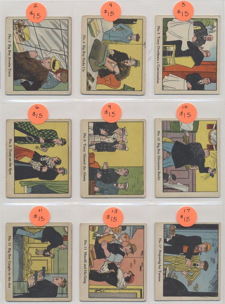 1937 R41 W.H. Johnson Dick Tracy  Partial Set 50/144  #*sku37624
