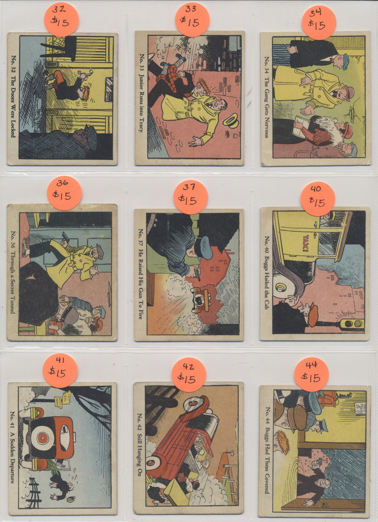 1937 R41 W.H. Johnson Dick Tracy  Partial Set 50/144  #*sku37624