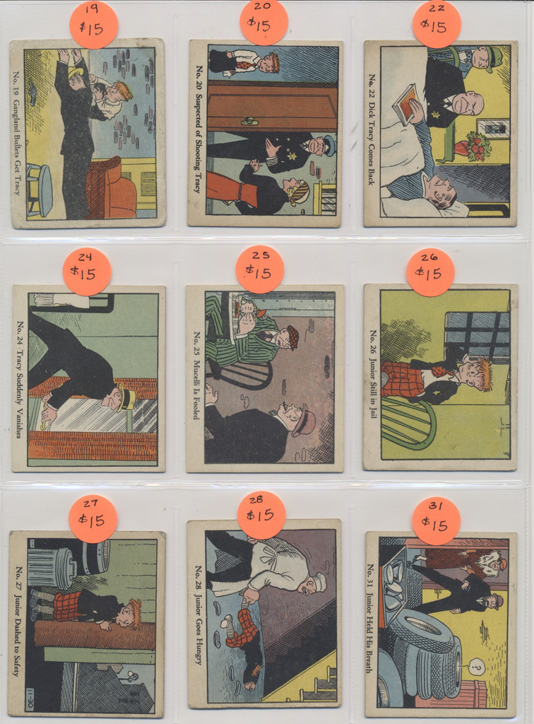 1937 R41 W.H. Johnson Dick Tracy  Partial Set 50/144  #*sku37624