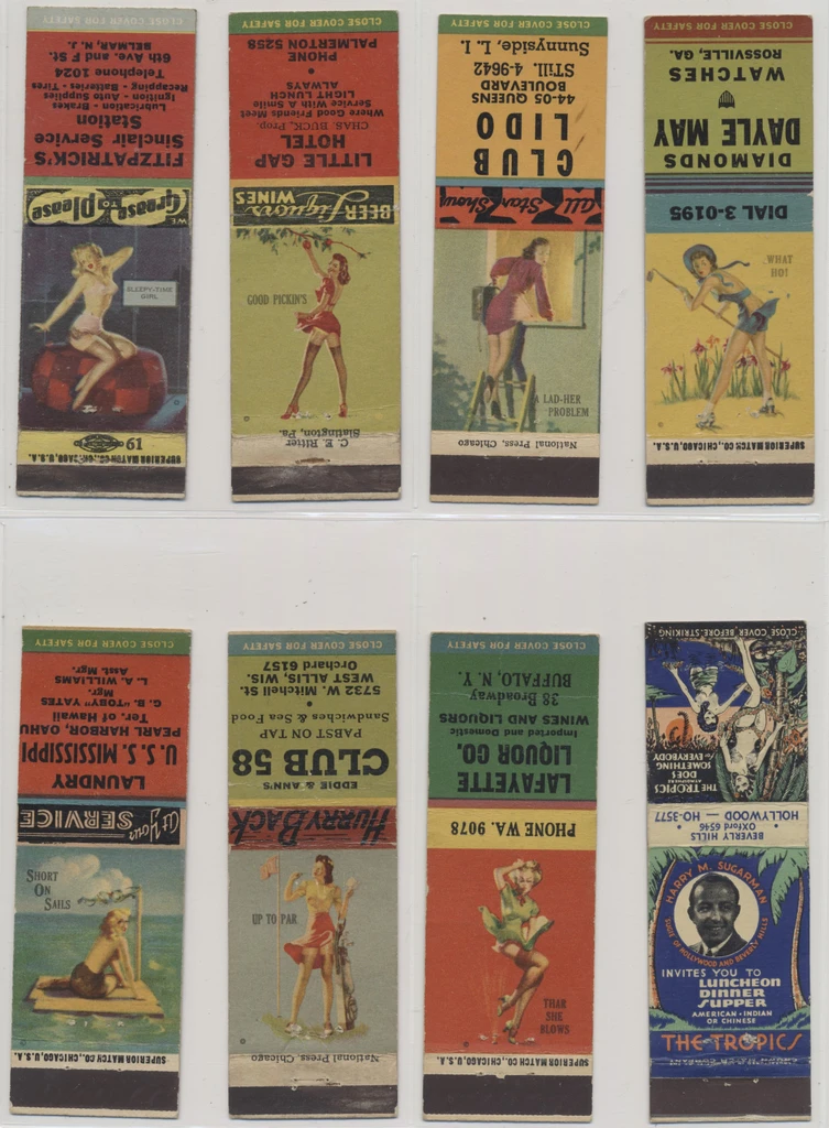 1940's-1950's Matchbook Covers of Pin-Up Girls and Various Company Advertising  #*sku37643