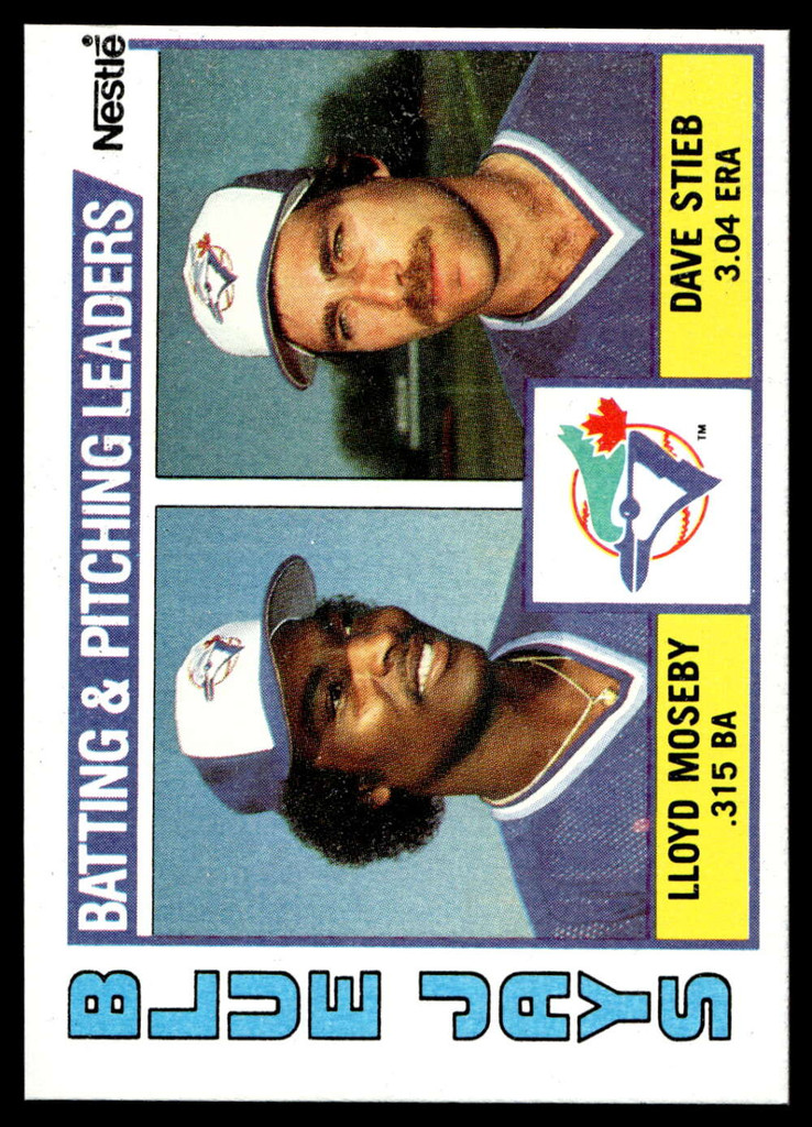 1984 Topps Nestle #606 Lloyd Moseby/Dave Stieb Near Mint+ 