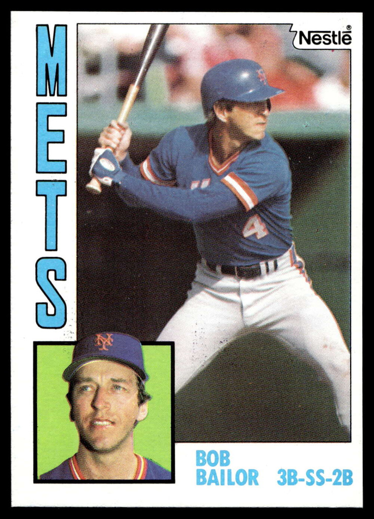 1984 Topps Nestle #654 Bob Bailor Near Mint+ 